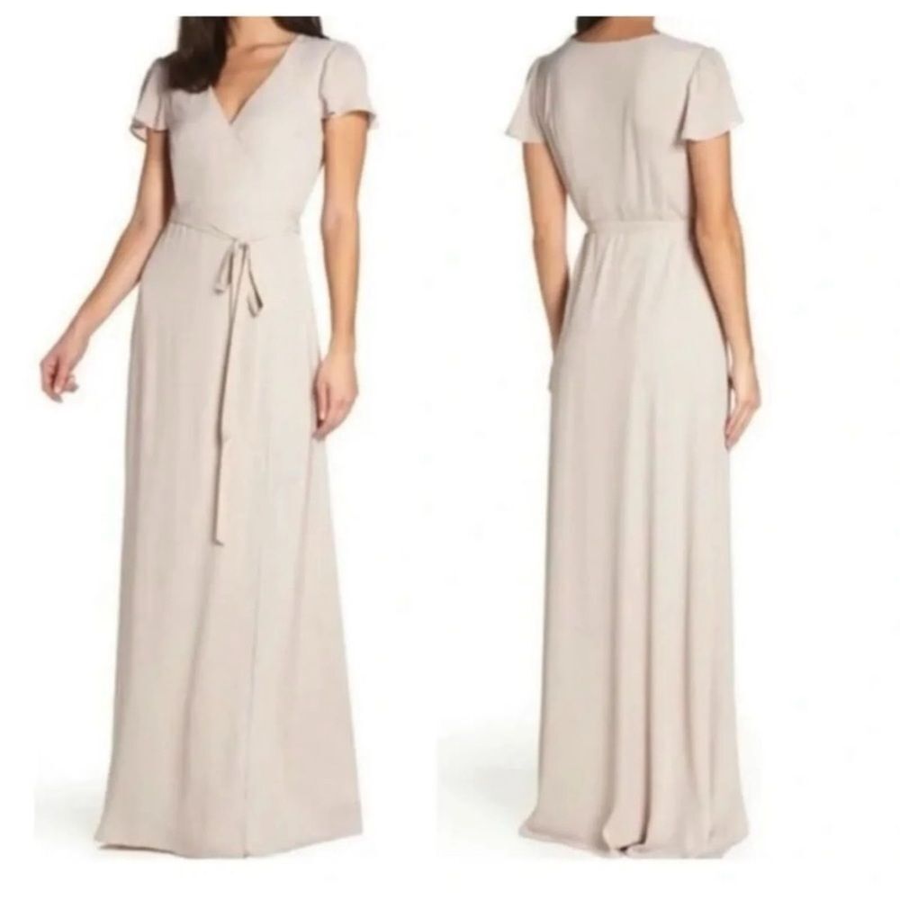 Show Me Your Mumu Noelle Flutter Dress Maxi Dress  - New Taupe SZ 2X